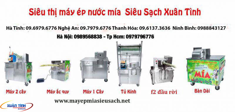 Các Mẫu Xe Nước Mía Siêu Sạch Giá Rẻ