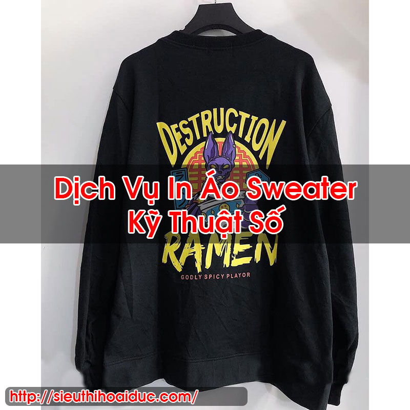 In Áo Sweater Kỹ Thuật Số