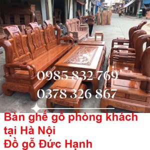 Bàn ghế gỗ phòng khách tại Hà Nội