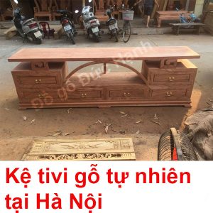 Kệ tivi gỗ tự nhiên tại Hà Nội