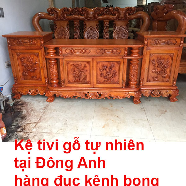 Kệ tivi gỗ tự nhiên tại Đông Anh